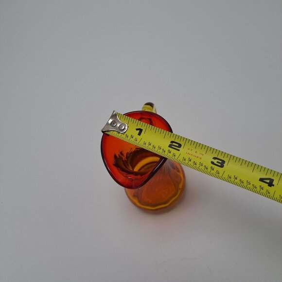 Pilgrim Hand Blown Swirl Glass Vase Pitcher With Applied Handle Amberina Vintage - Picture 3 of 12